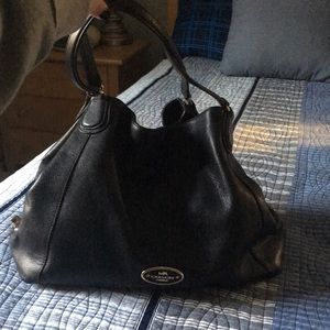 COACH Edie bag- black with gold hardware
